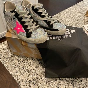 Women’s Golden Goose Rainbow Glitter Superstar